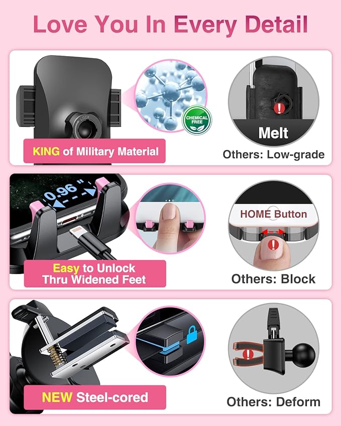 VANMASS 2025【Strongest Suction & Military-Grade】 Car Phone Mount - image 6