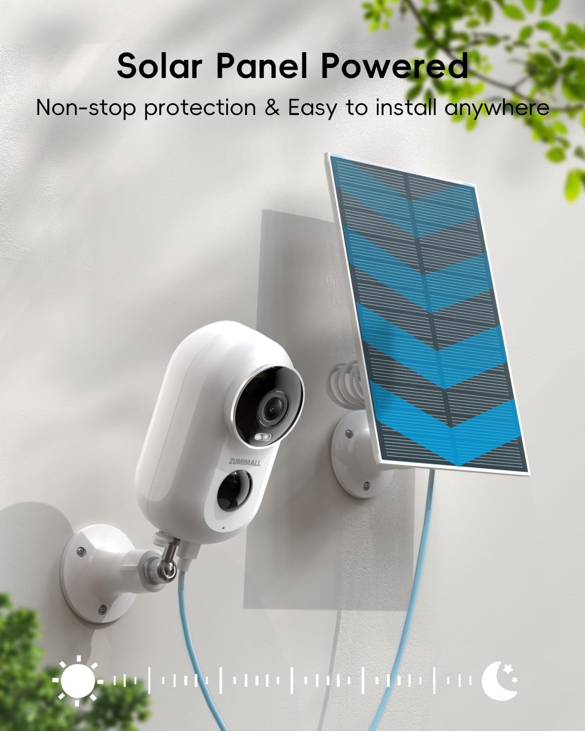 ZUMIMALL Solar Security Cameras Wireless Outdoor, 2K Outdoor Camera - image 2