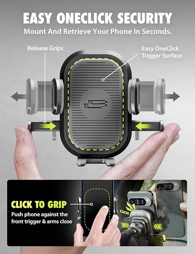 Bracketron Easy OneClick Cell Phone Holders for Your Car - Easy to Use - image 3