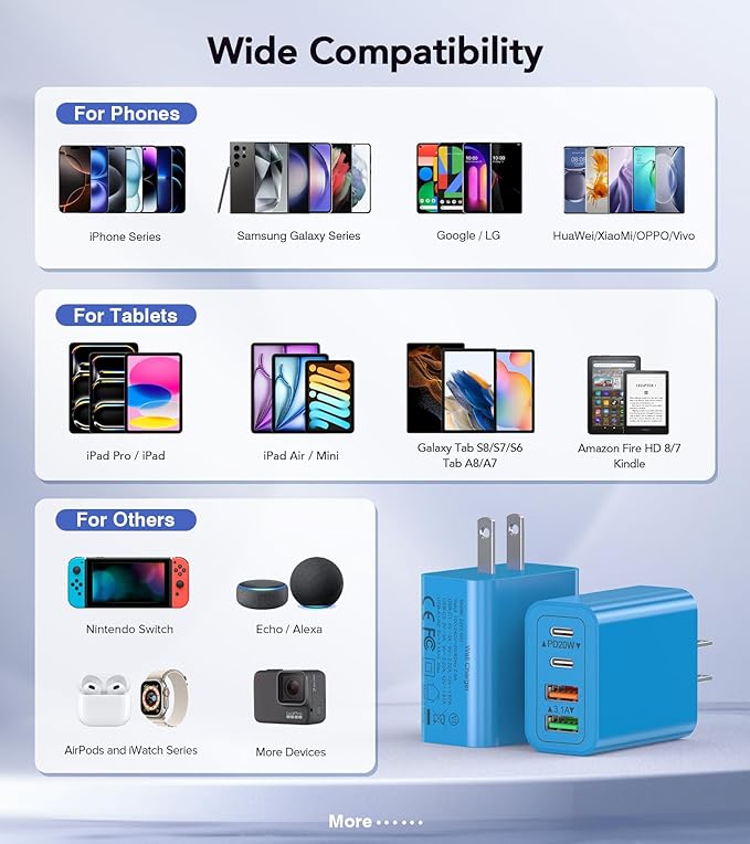 Dulums [40W/2Pack] Wall Charger, USB C Charger Block - Everyday Use - image 4