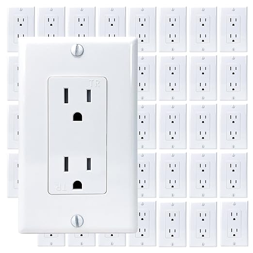[40-Pack] PROCURU 15 Amp Decorator Wall Outlet Receptacle - image 1