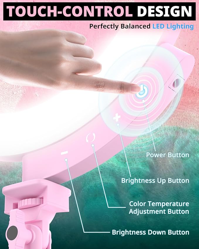 UBeesize Upgraded 12'' Ring Light with 62'' Tripod Stand and Magnetic - image 4