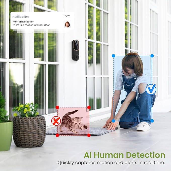 Lunelyx 1080P Wireless Video Doorbell Camera, Smart Outdoor - image 3