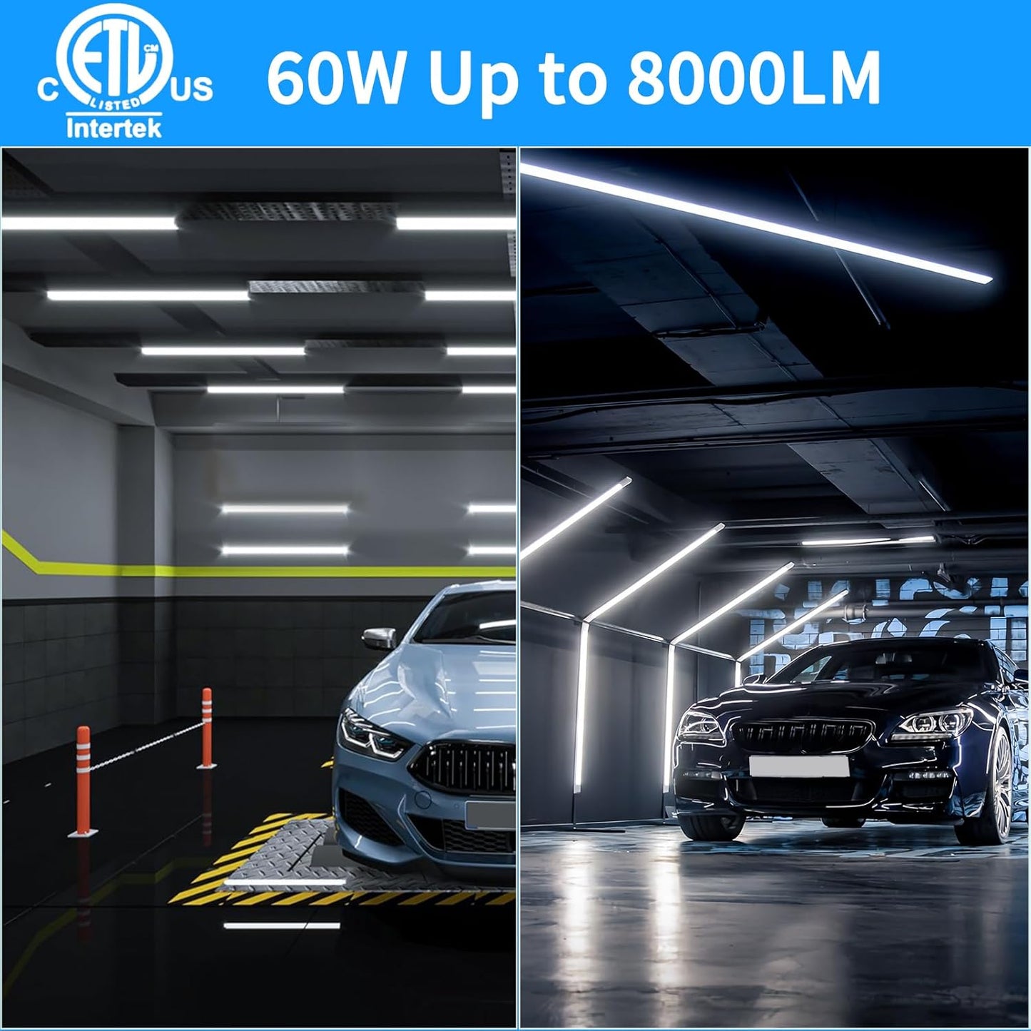 SHOPLED (Pack of 4) Linkable LED Utility Shop Lights for Garage, 6FT - image 3