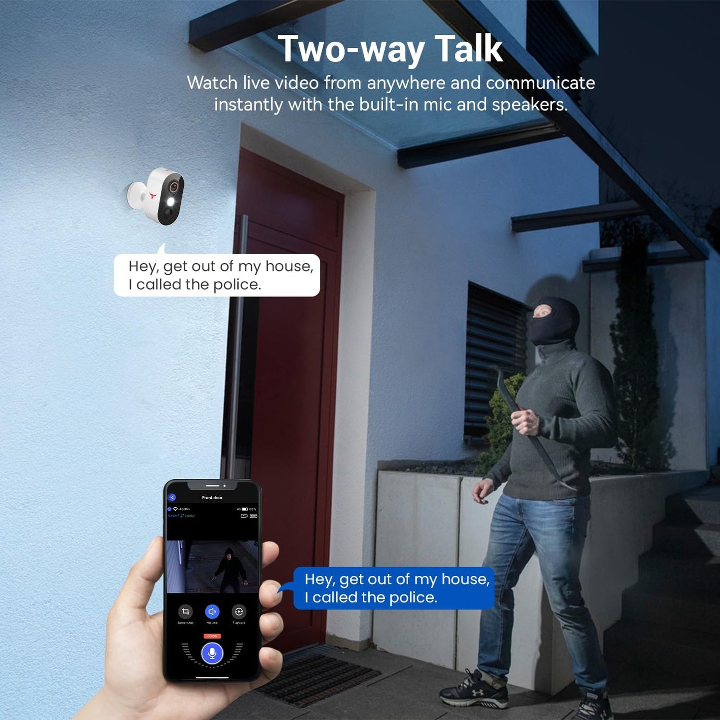 HubFlashy 1080P Outdoor Security Camera Wireless with 2-Way Talk - image 4