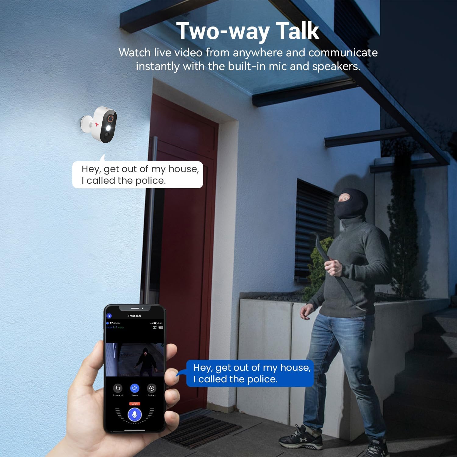 HubFlashy 1080P Outdoor Security Camera Wireless with 2-Way Talk - image 4