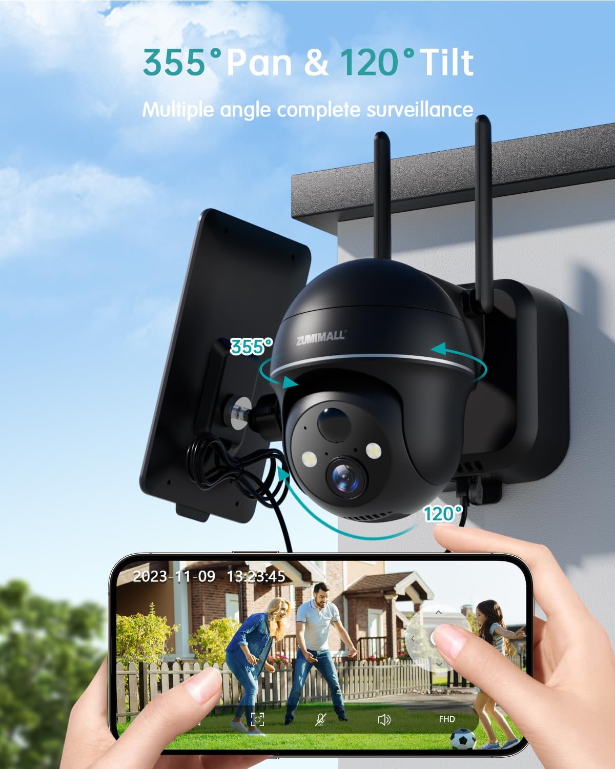 ZUMIMALL Solar Security Cameras Wireless Outdoor - Everyday Use - image 2