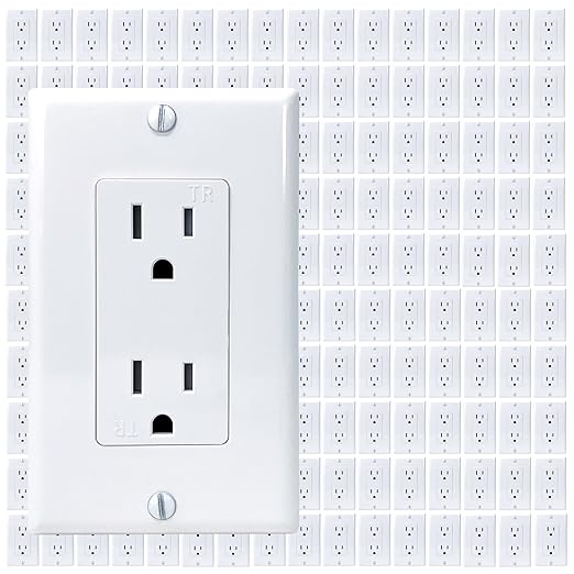 [160-Pack] PROCURU Wholesale 15 Amp Decorator Wall Outlet Receptacle - image 1