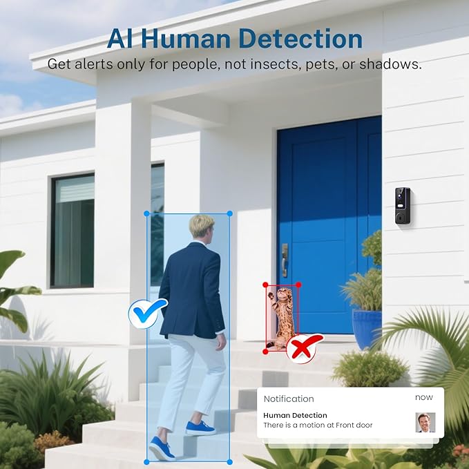 SwagBuzz 1080p Wireless Wi-Fi Video Doorbell Camera with AI Motion - image 4