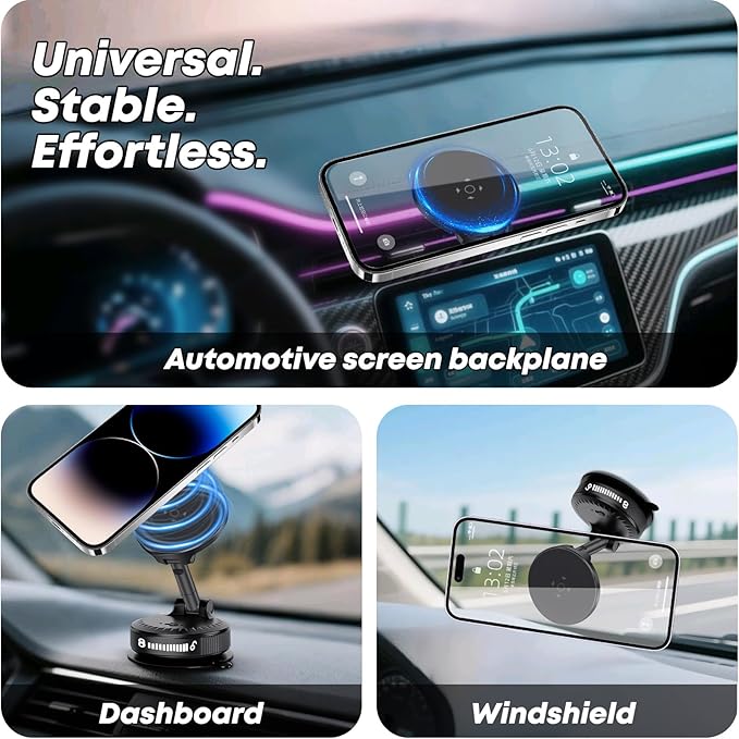 Lamway Magsafe car Mount 108 LBS Strongest Suction & 3600 gf Strongest - image 6