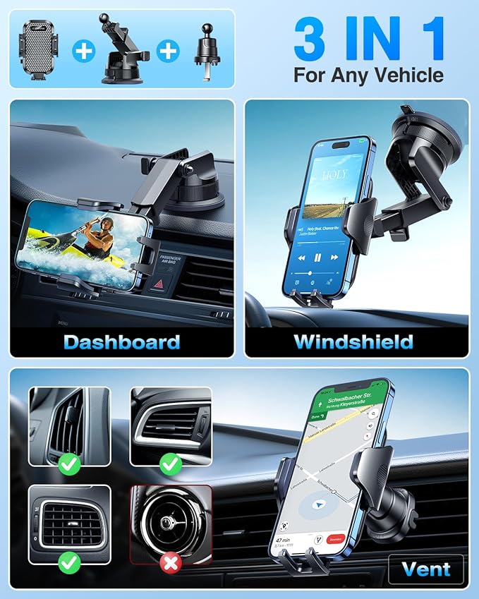 [2025 True Military-Grade] Car Phone Holder VANMASS [Upgraded - image 4