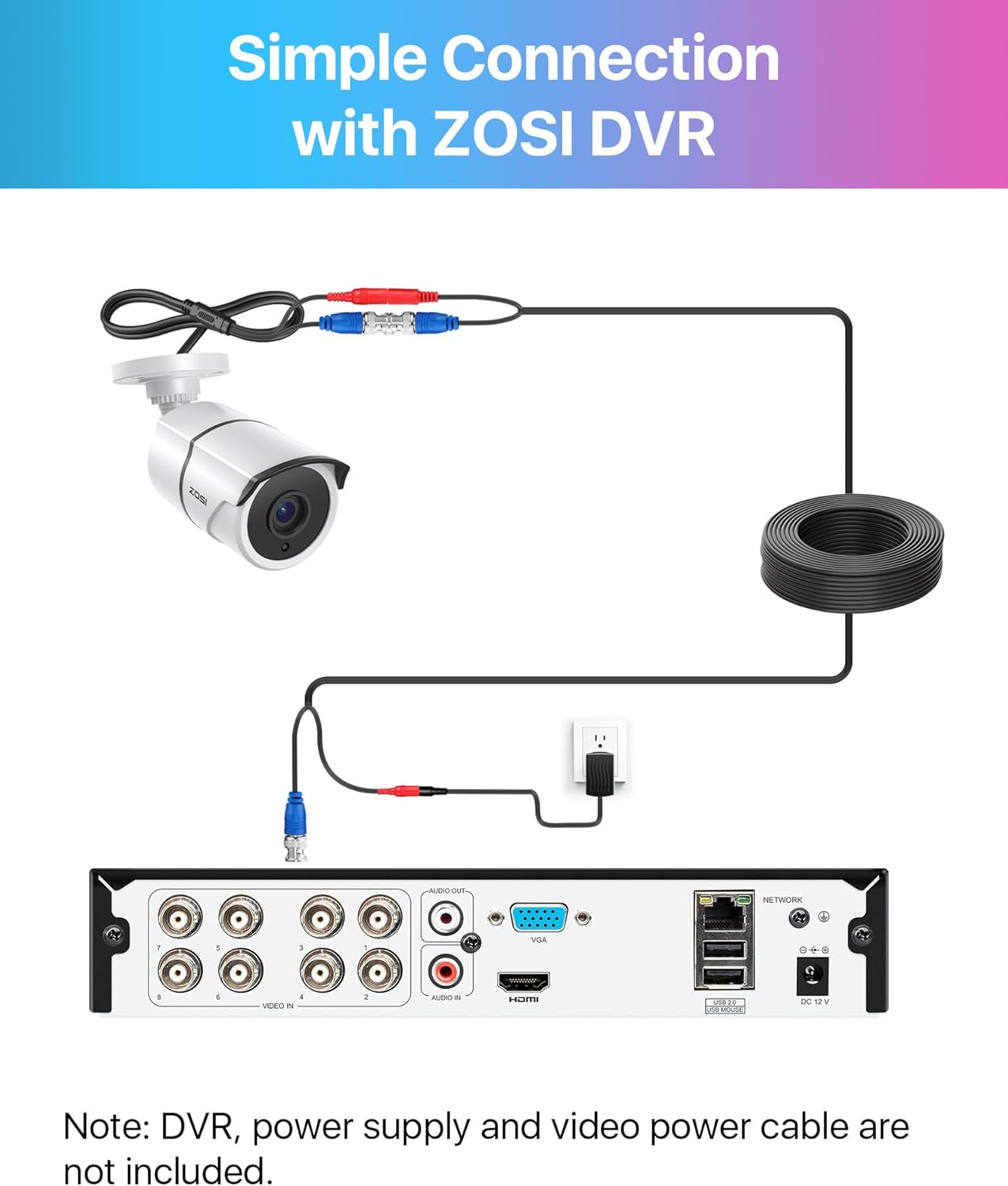 ZOSI 2MP 1080P HD-TVI CCTV Home Security Camera with Audio - image 7