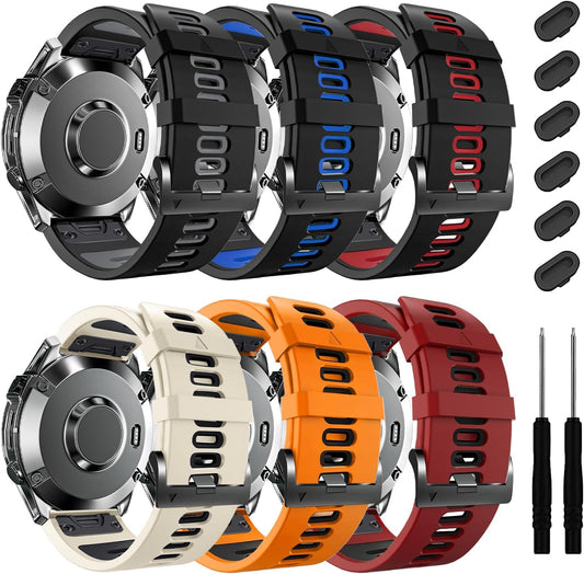 ZPJPPLX 22mm Sport Silicone Band Compatible with Garmin Fenix8 AMOLED - image 1