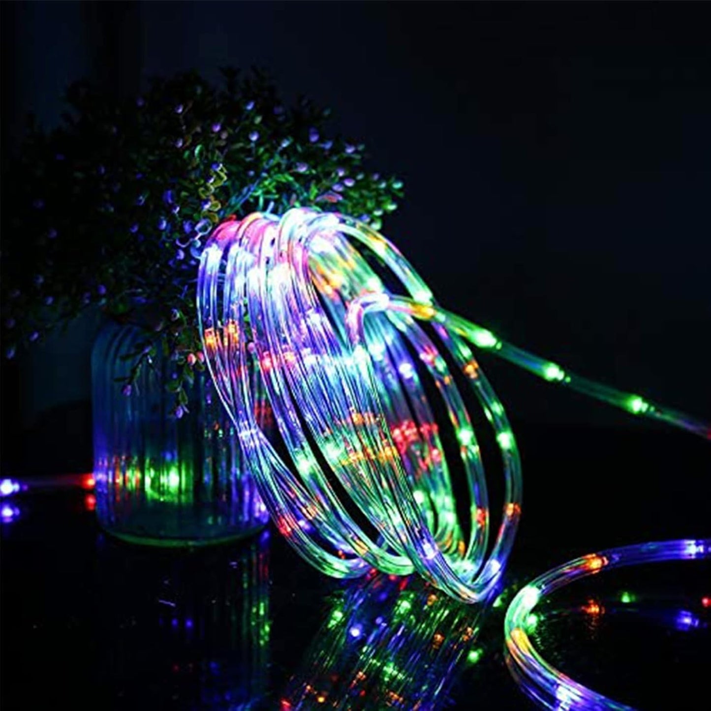 100ft LED Rope Lights Outdoor, 720 LED Connectable and Flexible Tube Lights with 8 Modes, Waterproof LED Rope Lighting for Garden, Patio, Pool, Bedroom, Party, Indoor Outdoor Decoration (Multicolor)