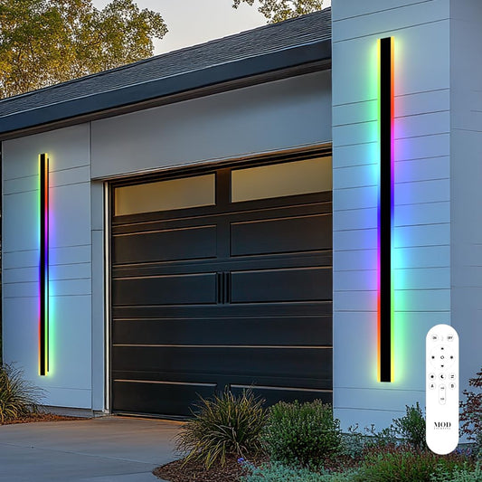 MOD LIGHTING 𝗠𝗢𝗗 𝗟𝗜𝗚𝗛𝗧𝗜𝗡𝗚 Haylen RGB Long Outdoor Wall Lights - image 1