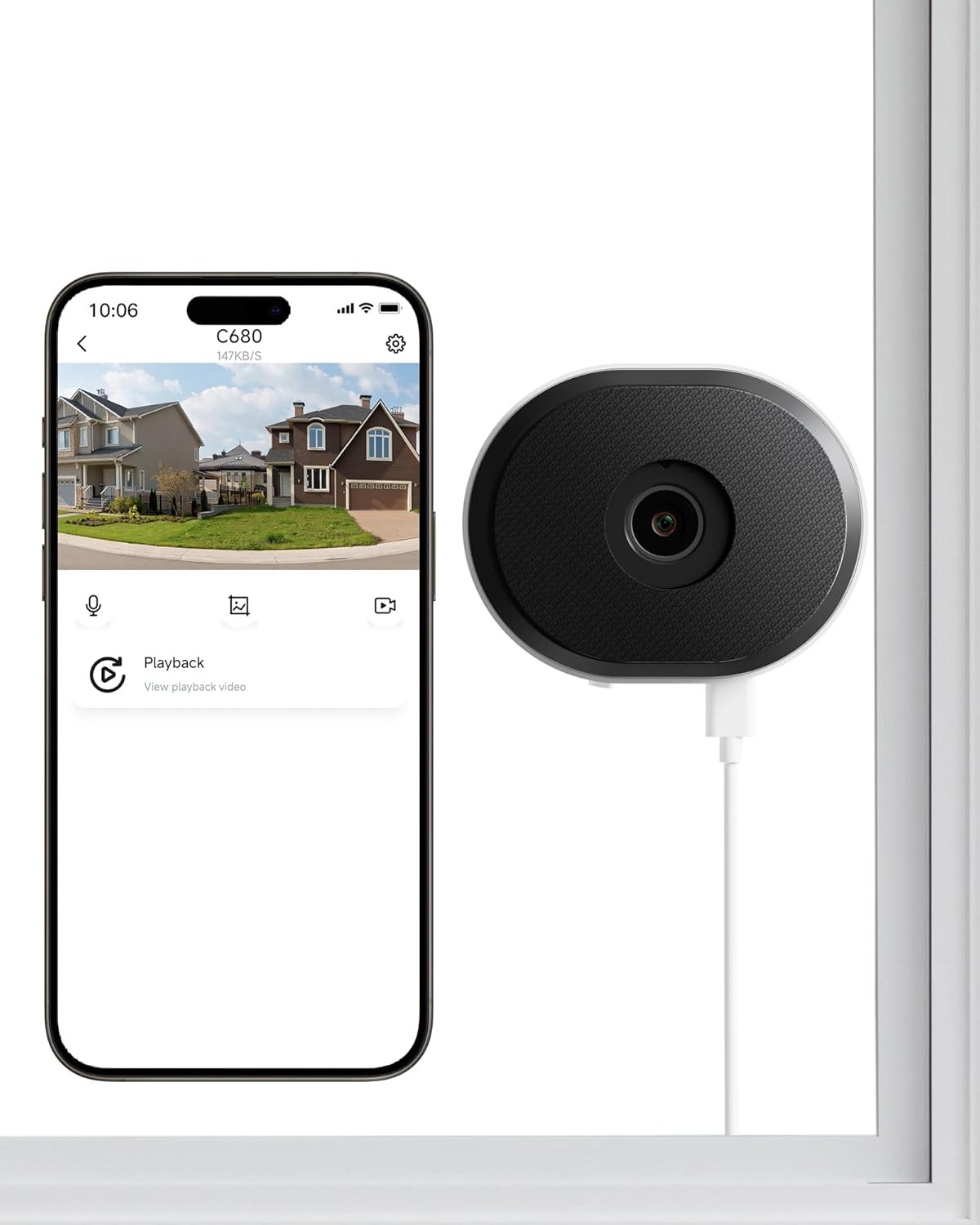 ZOSI C680 2K Window Security Camera with Full Color Night Vision - image 1