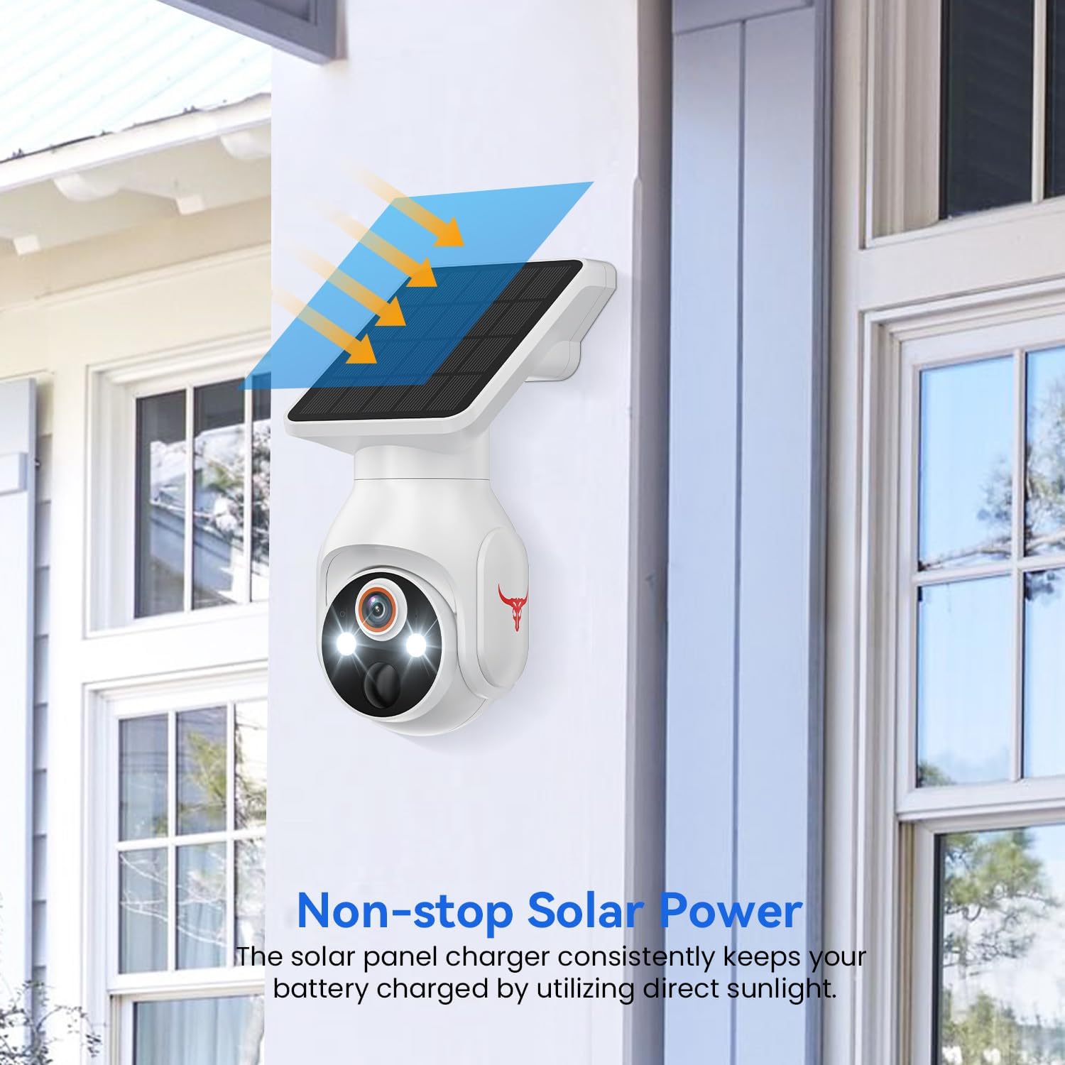 PyreQuad 1080p WiFi Outdoor Security Camera with Solar Panel, Battery - image 3