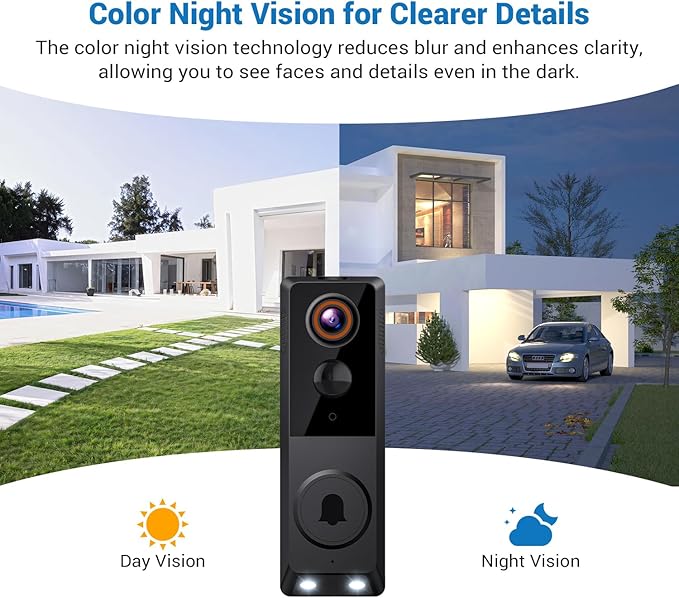 SearByte 1080P Wireless Smart Doorbell Camera, AI Human Detection - image 7