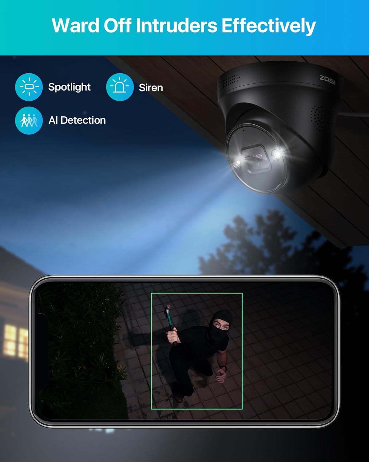 ZOSI 16CH 4K PoE Security Camera System with 4TB HDD,8pcs 8MP 4K PoE - image 4