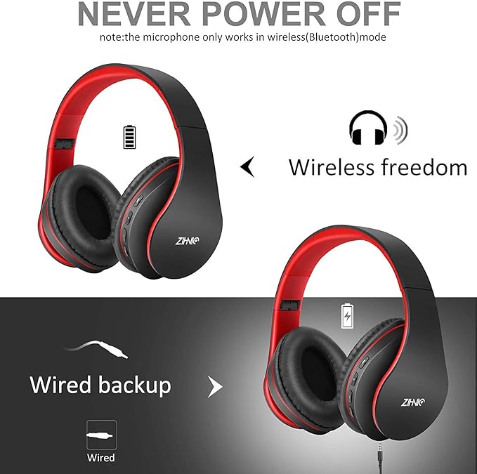 ZIHNIC Bluetooth Headphones Over-Ear - image 2