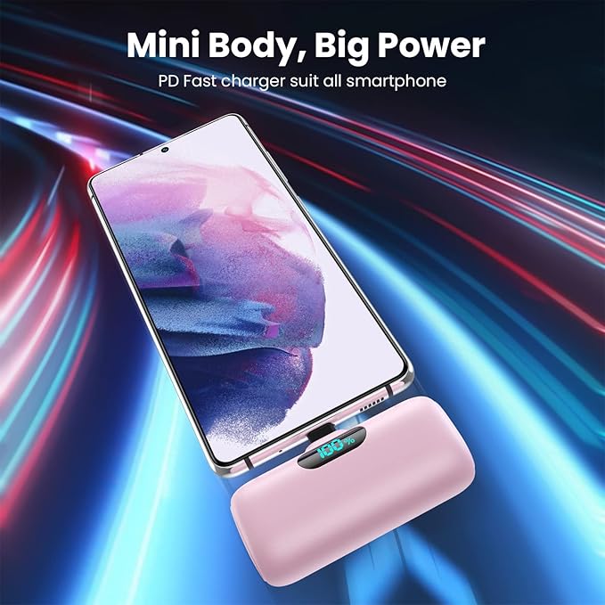 Swyop [2-Pack] Mini Portable Charger 5000mAh Power Bank,3A PD USB C - image 3