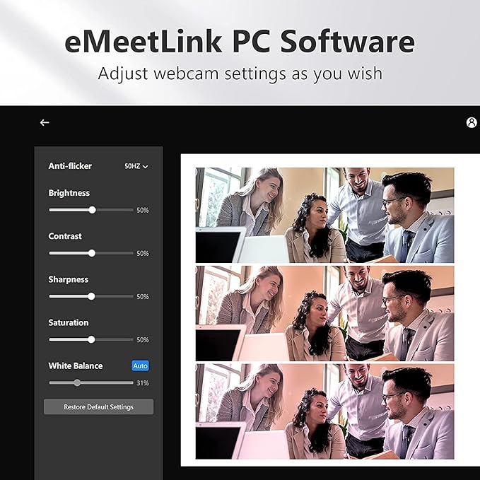 1080P Webcam with Microphone, eMeet Nova AutoFocus HD Webcam - image 8