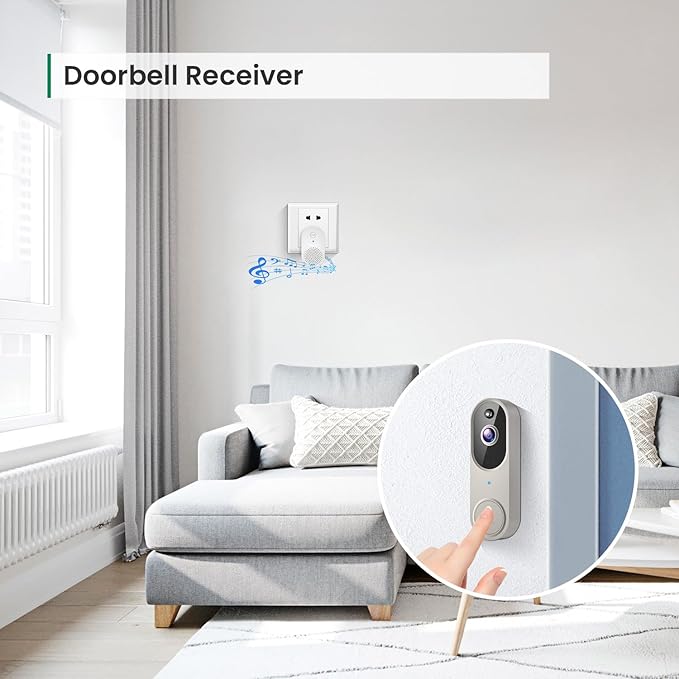 GridTera 1080p Wireless Video Doorbell Camera, AI Human Detection - image 4