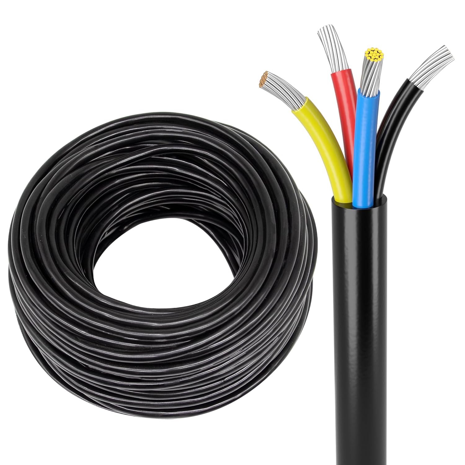 energeaster 100FT 18 Gauge Wire,Automotive Wire,4 Conductor Electrical - image 1