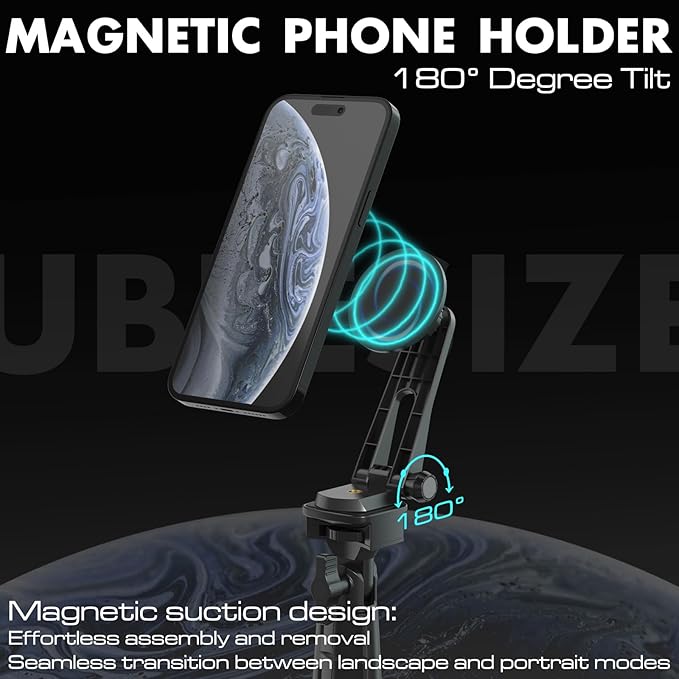 UBeesize Upgraded 12'' Ring Light with 62'' Tripod Stand and Magnetic - image 2