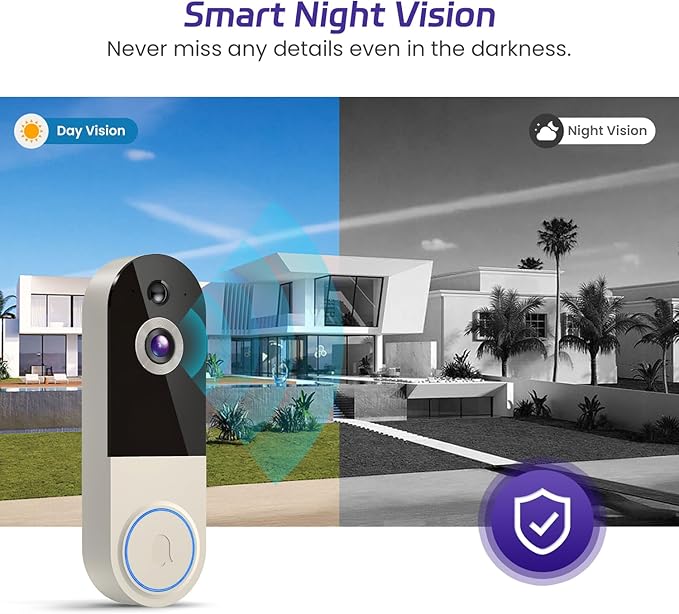 LensGlit 1080p Wireless Video Doorbell Camera with AI Human Detection - image 2