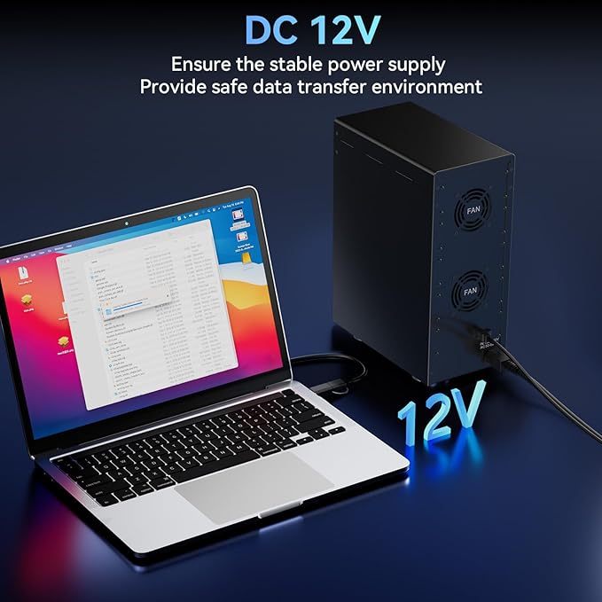 cenmate 10 Bay Hard Drive Enclosure with Cooling Fan for 2.5/3.5" SATA - image 7