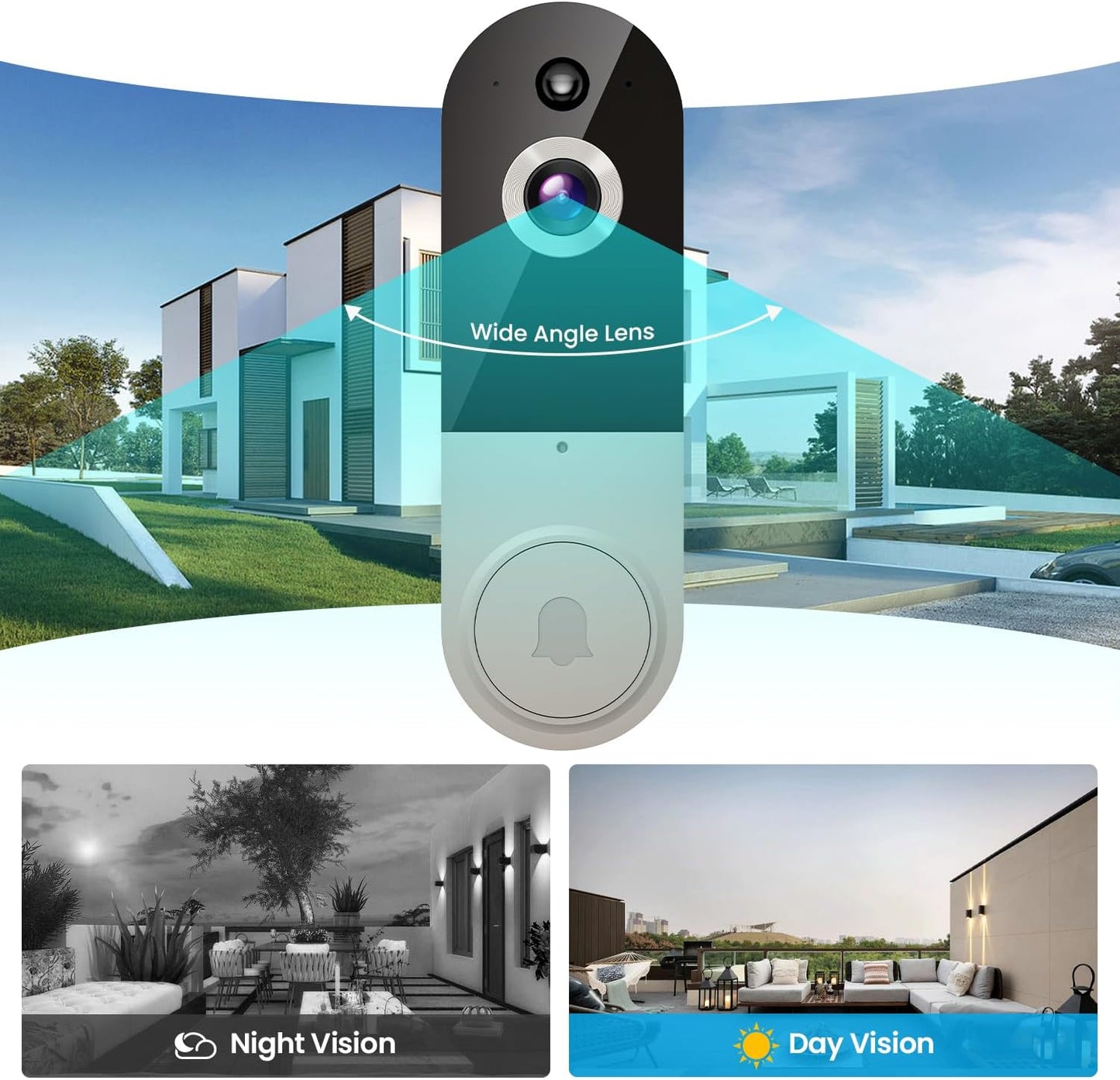 BoomChill 1080p Wireless Video Doorbell Camera, AI Human Detection - image 4