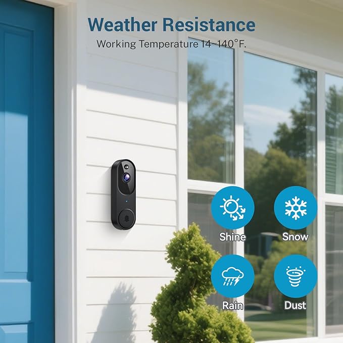 SearByte 1080p Wireless Smart Doorbell Camera with Doorbell Receiver - image 3