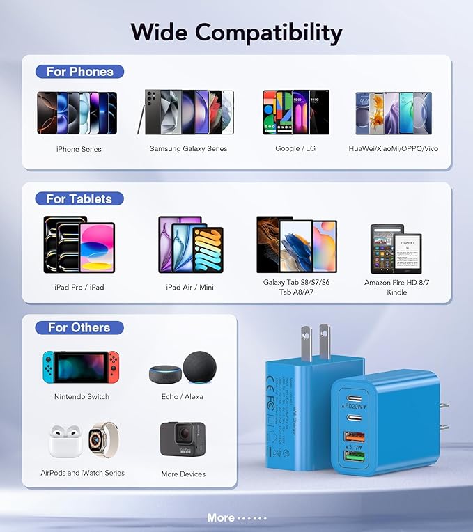 Dulums [40W/2Pack] Wall Charger, USB C Charger Block - Everyday Use - image 4