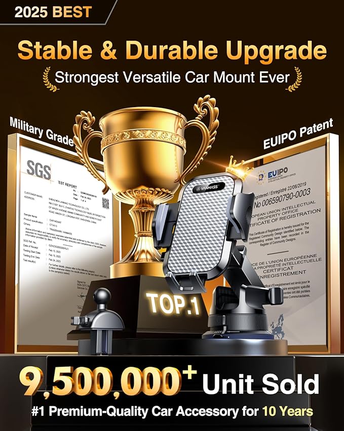 [Pro Version] VANMASS Universal Car Phone Mount [Super Suction Cup] - image 2