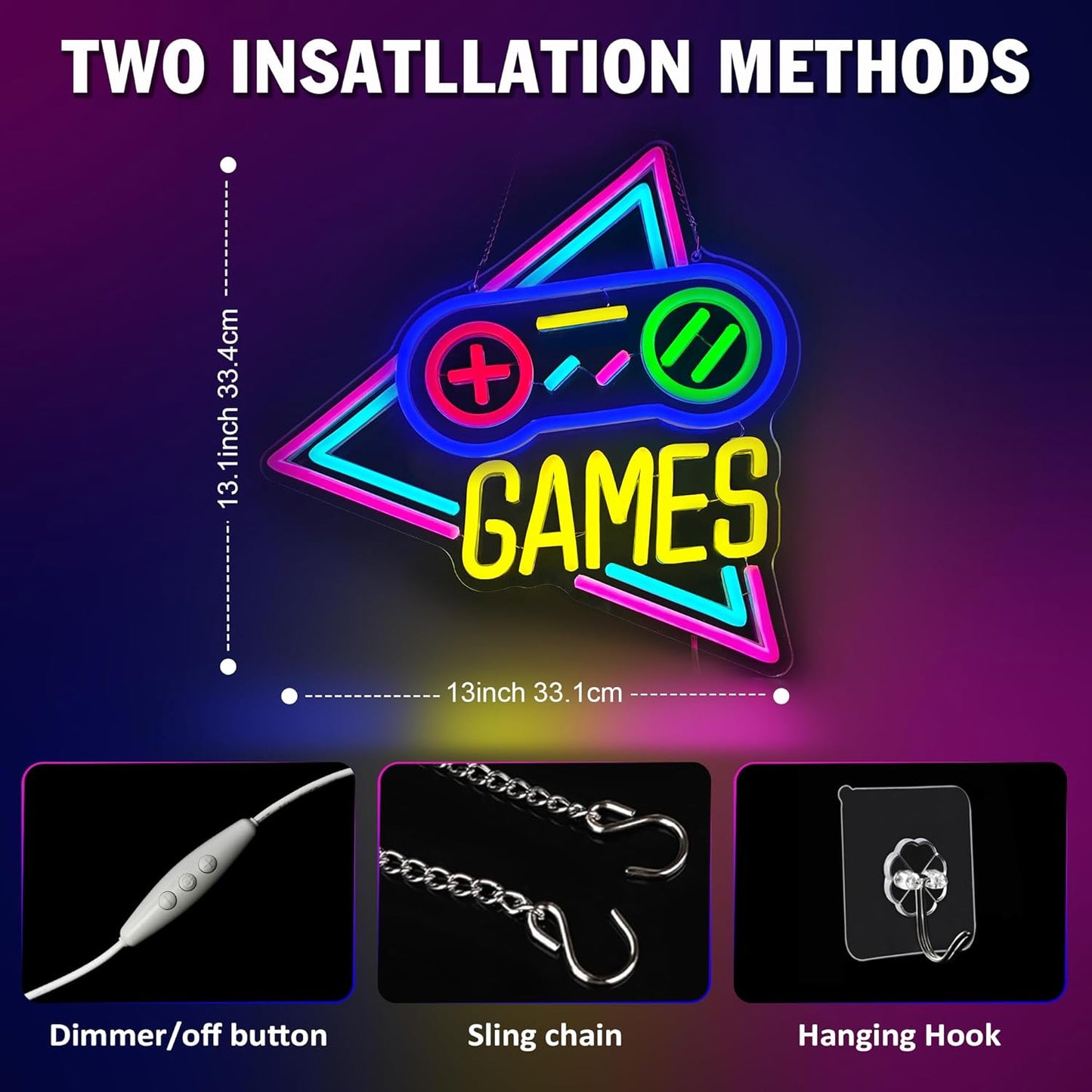 DEVICESHOPPING Zoaept Game Neon Sign for Wall Decor - Everyday Use - image 4
