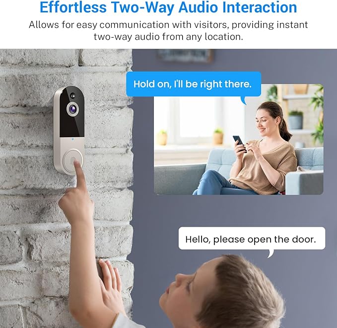 MeshSear 1080p Wireless Video Doorbell Camera with Indoor Receiver - image 6
