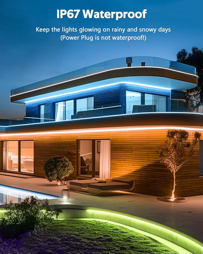 Samsion 110V Bluetooth RGB COB LED Strip Light 10FT Multicolor - image 5