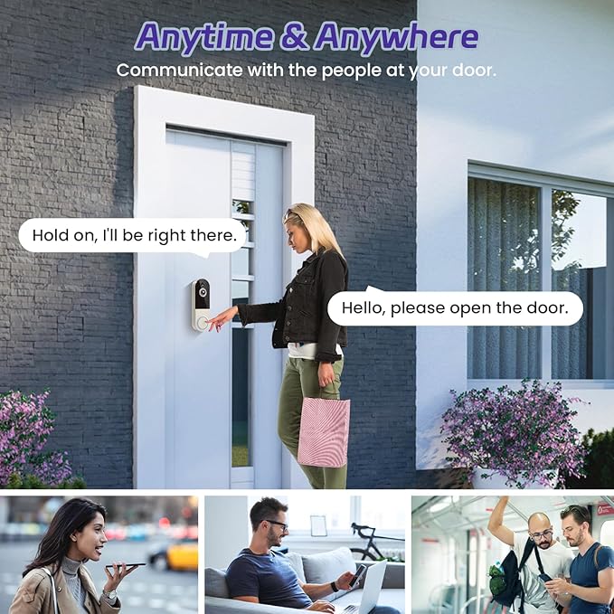 LensGlit 1080p Wireless Video Doorbell Camera with AI Human Detection - image 4