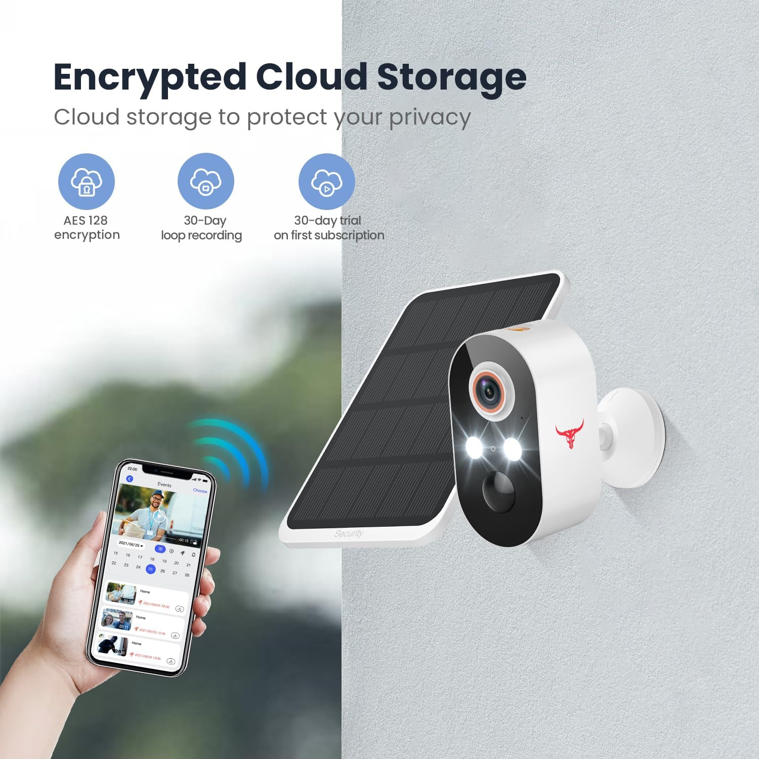 GlowPop 1080p Wireless Security Camera with Solar Panel, AI Human - image 7