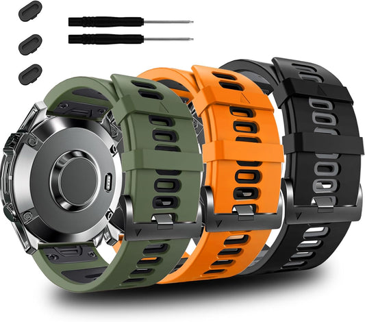 ZPJPPLX 22mm Sport Silicone Band Compatible with Garmin Fenix8 AMOLED - image 1