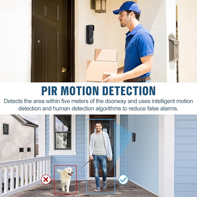 GUATTINE 1080P Video Doorbell Camera Wireless, Included Ring Chime - image 5