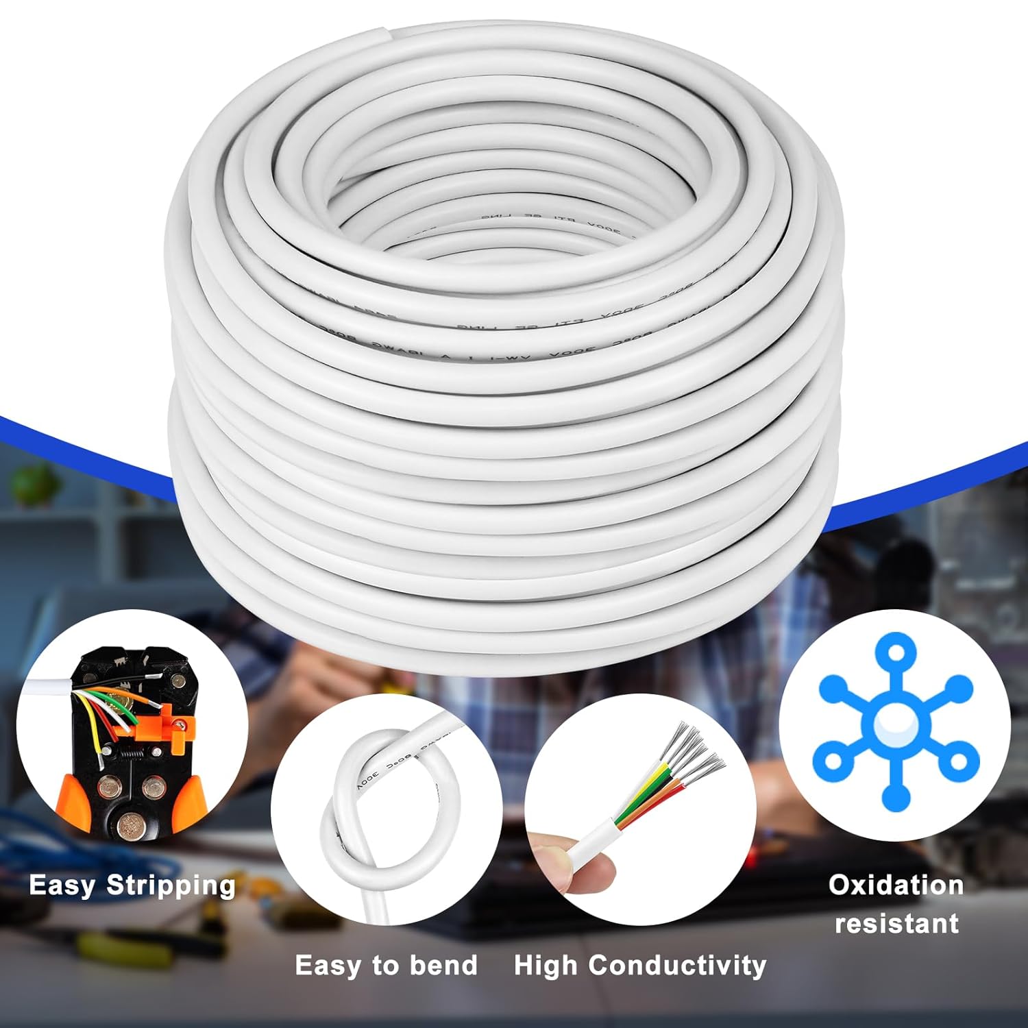 YOEPLAVSE 100FT 18 Gauge 6 Conductor Electrical Wire - Everyday Use - image 5