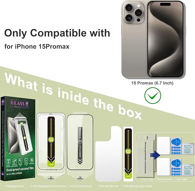 SY SHANGYAN [2-Pack Ultra HD Clear Screen Protector for iPhone 15 Pro - image 6