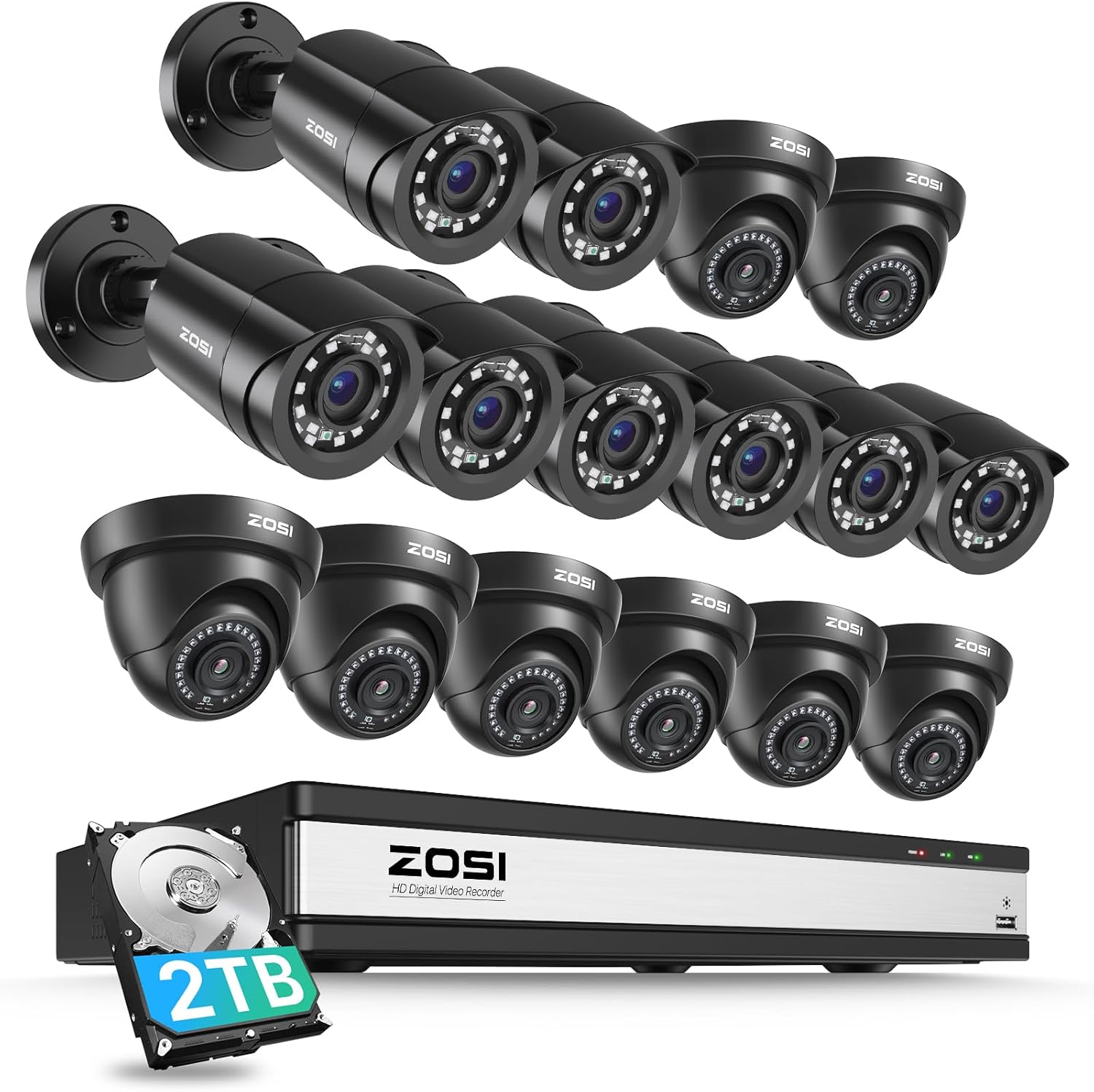 ZOSI 3K Lite 16CH Security Camera System with AI Human Vehicle - image 1