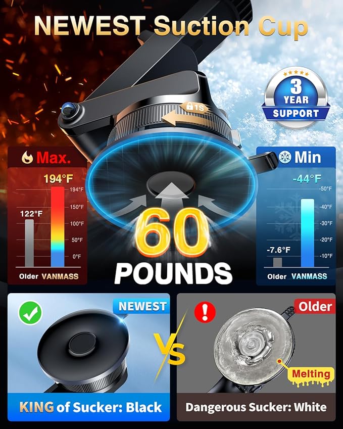 [2025 True Military-Grade] Car Phone Holder VANMASS [Upgraded - image 3