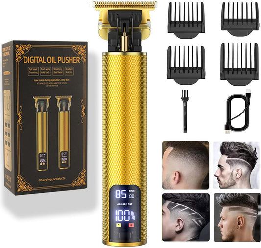 Hilandkom 𝐇𝐚𝐢𝐫 𝐂𝐥𝐢𝐩𝐩𝐞𝐫𝐬 for Mens Cordless 𝐇𝐚𝐢𝐫 𝐓𝐫𝐢𝐦𝐦𝐞𝐫 T-Blade Trimmer - image 1