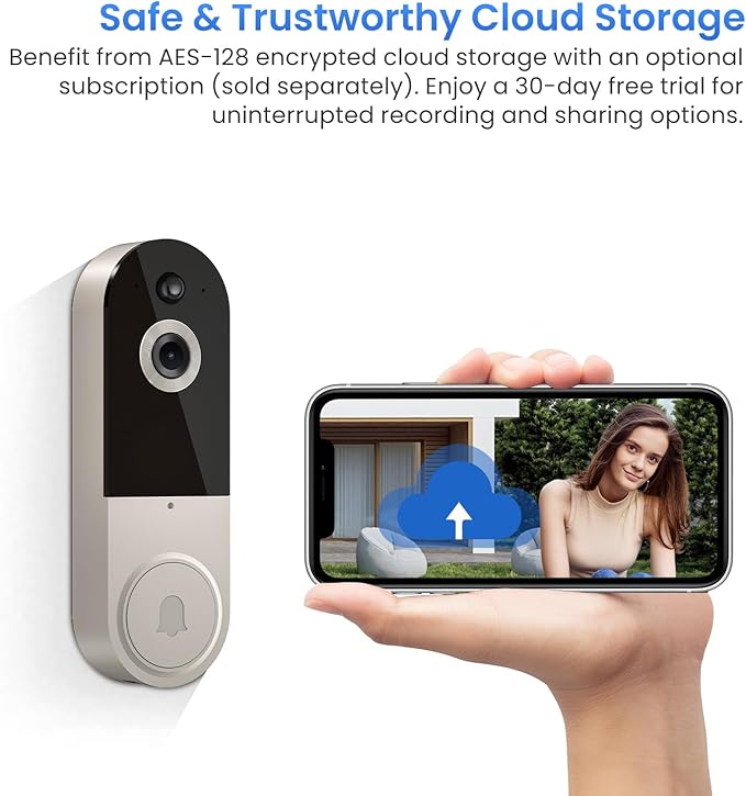 Lunelyx 1080P Video Doorbell Camera, Wireless Indoor/Outdoor - image 4