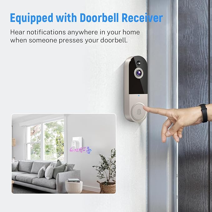 HopeFlex 1080P Smart Wireless Video Doorbell Camera, AI Human - image 5