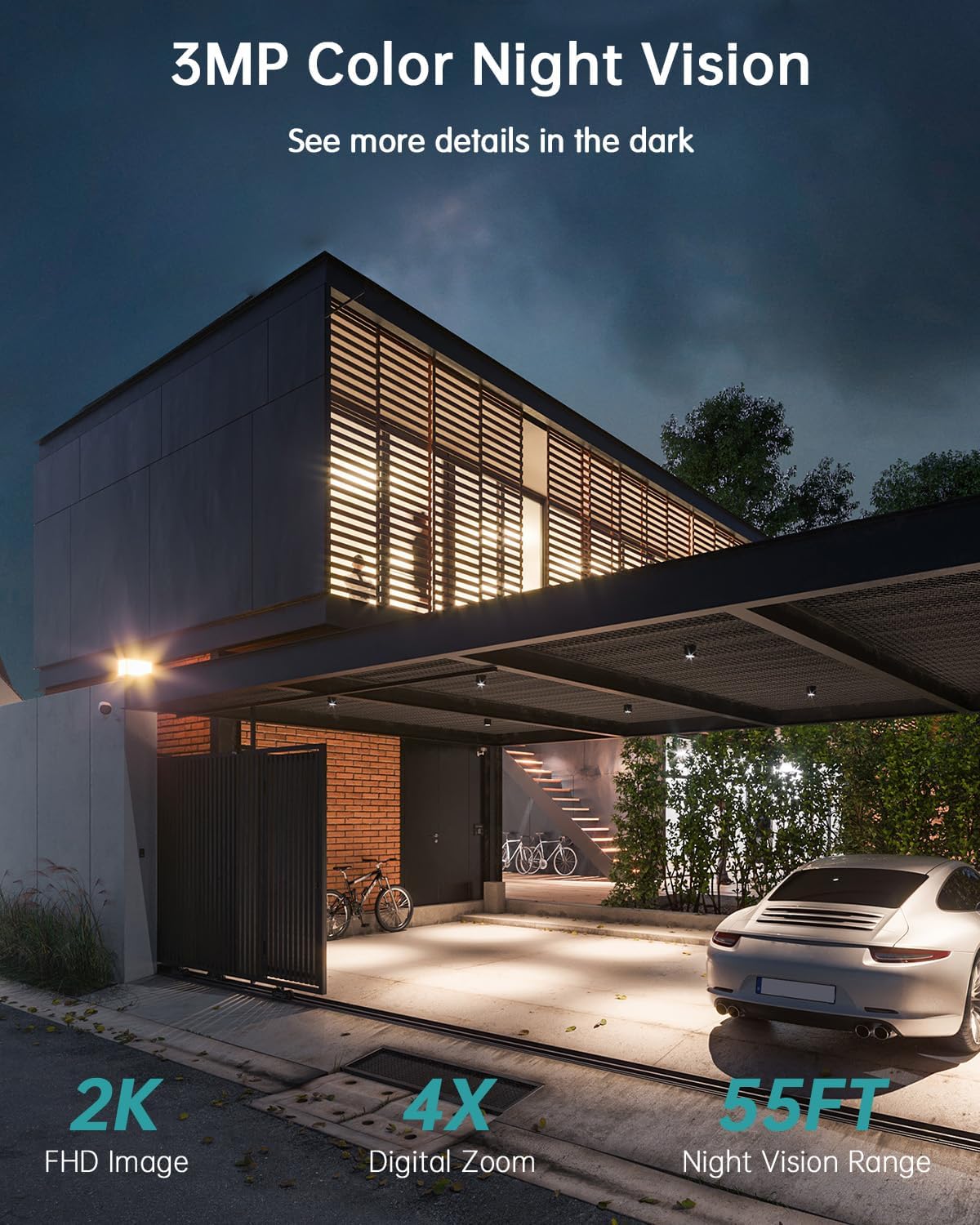 ZUMIMALL Solar Security Cameras Wireless Outdoor - 4 Packs - image 3